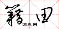梁錦英籍田草書怎么寫