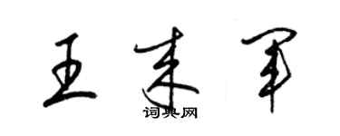 梁錦英王來軍草書個性簽名怎么寫