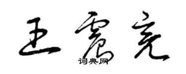 曾慶福王震亮草書個性簽名怎么寫