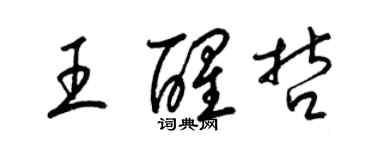 梁錦英王醒哲草書個性簽名怎么寫