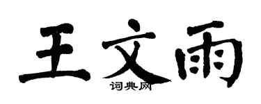 翁闓運王文雨楷書個性簽名怎么寫