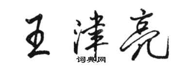 駱恆光王津亮行書個性簽名怎么寫