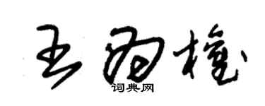 朱錫榮王為權草書個性簽名怎么寫