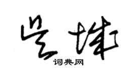 朱錫榮吳城草書個性簽名怎么寫