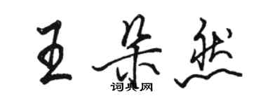 駱恆光王朵然行書個性簽名怎么寫