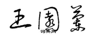 曾慶福王園蘭草書個性簽名怎么寫