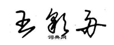 朱錫榮王彩舟草書個性簽名怎么寫