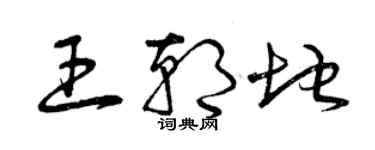 曾慶福王朝地草書個性簽名怎么寫