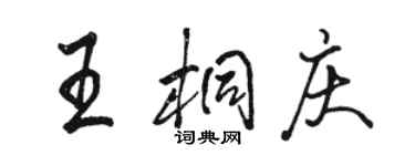 駱恆光王桐慶行書個性簽名怎么寫