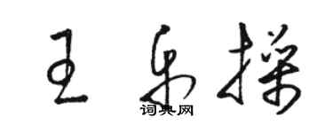 駱恆光王樂操草書個性簽名怎么寫