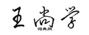 駱恆光王尚學行書個性簽名怎么寫