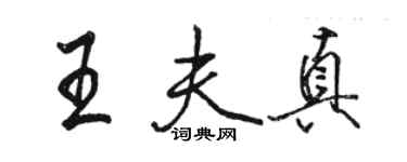 駱恆光王夫真行書個性簽名怎么寫