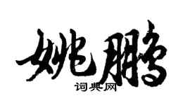 胡問遂姚鵬行書個性簽名怎么寫