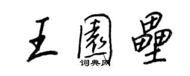 王正良王園壘行書個性簽名怎么寫