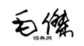 朱錫榮毛傑草書個性簽名怎么寫