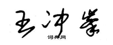 朱錫榮王沖峰草書個性簽名怎么寫