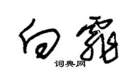 朱錫榮向霏草書個性簽名怎么寫