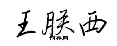 王正良王朕西行書個性簽名怎么寫