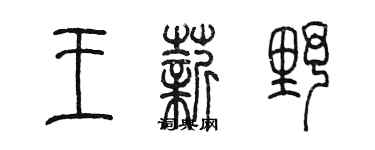 陳墨王薪野篆書個性簽名怎么寫