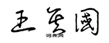 曾慶福王其國草書個性簽名怎么寫
