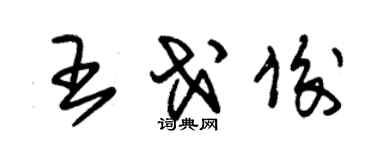 朱錫榮王戈俊草書個性簽名怎么寫