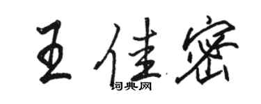 駱恆光王佳密行書個性簽名怎么寫