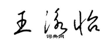 梁錦英王泳怡草書個性簽名怎么寫