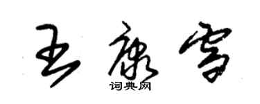 朱錫榮王康雪草書個性簽名怎么寫