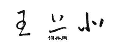 駱恆光王上北草書個性簽名怎么寫