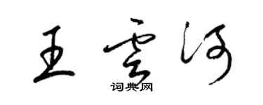 梁錦英王雲河草書個性簽名怎么寫