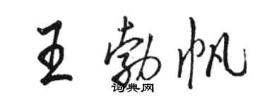 駱恆光王勃帆行書個性簽名怎么寫