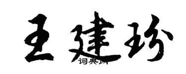 胡問遂王建玢行書個性簽名怎么寫
