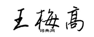 王正良王梅高行書個性簽名怎么寫