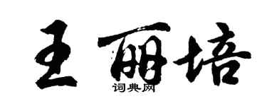 胡問遂王麗培行書個性簽名怎么寫