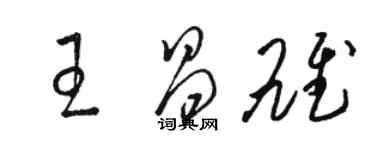 駱恆光王昌雄草書個性簽名怎么寫