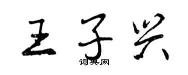 曾慶福王子興行書個性簽名怎么寫