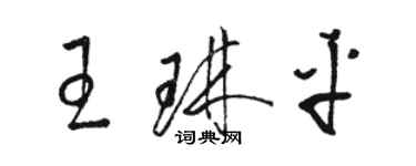 駱恆光王琳平草書個性簽名怎么寫