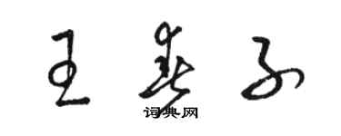 駱恆光王春子草書個性簽名怎么寫