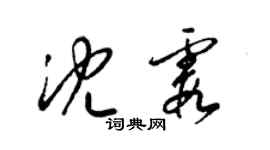 梁錦英沈霞草書個性簽名怎么寫