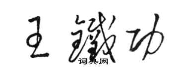 駱恆光王鐵功草書個性簽名怎么寫