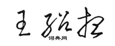 駱恆光王紹想草書個性簽名怎么寫