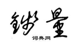 朱錫榮錢量草書個性簽名怎么寫