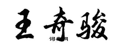 胡問遂王奇駿行書個性簽名怎么寫