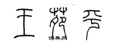 陳墨王苑平篆書個性簽名怎么寫