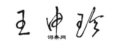 駱恆光王申珍草書個性簽名怎么寫