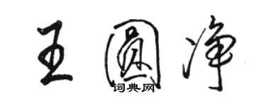 駱恆光王圓淨行書個性簽名怎么寫