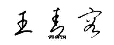 梁錦英王青容草書個性簽名怎么寫