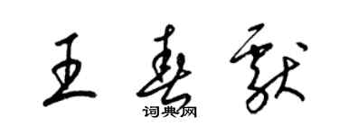 梁錦英王春獻草書個性簽名怎么寫