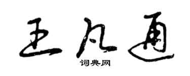 曾慶福王凡通草書個性簽名怎么寫