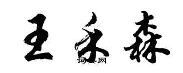 胡問遂王禾森行書個性簽名怎么寫